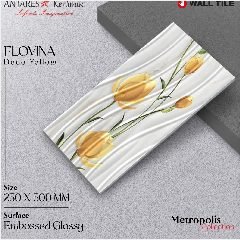 Keramik 25x50 ANTARES Flovina Deco Yellow