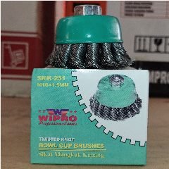 Sikat Baja Mangkok WIPRO Kepang 3″ SMK-301